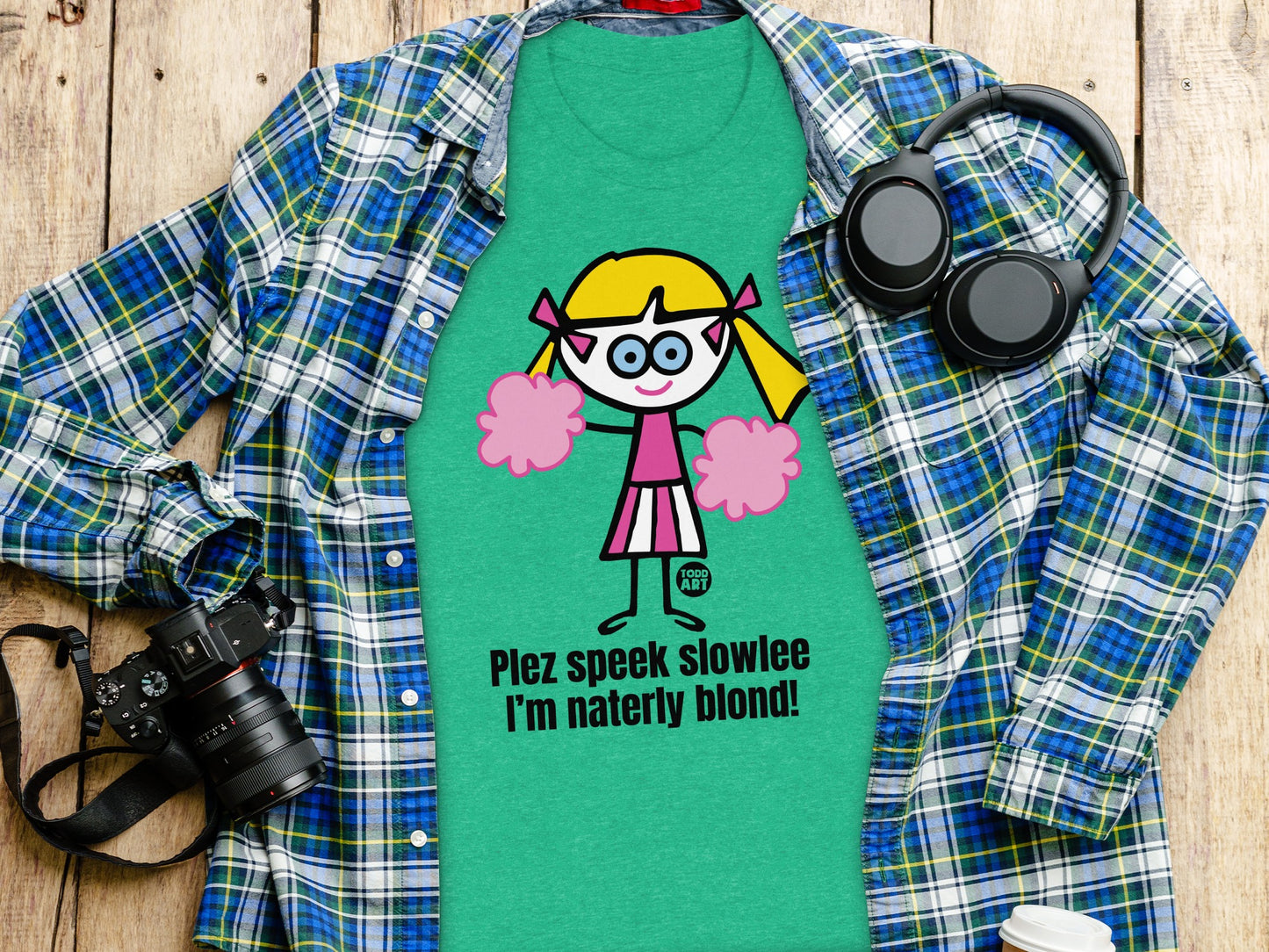 Funny Cartoon Character T-Shirt with Humorous Quote