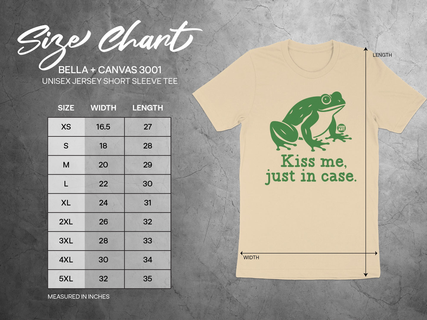 Kiss me just in case frog print short sleeve tee product