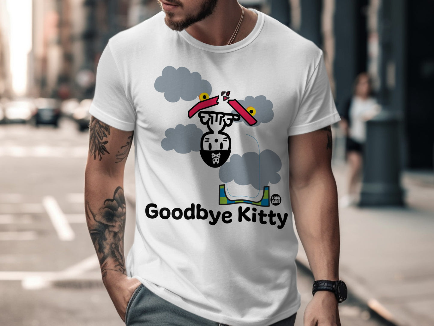 Goodbye Kitty Funny Graphic Tee Shirt