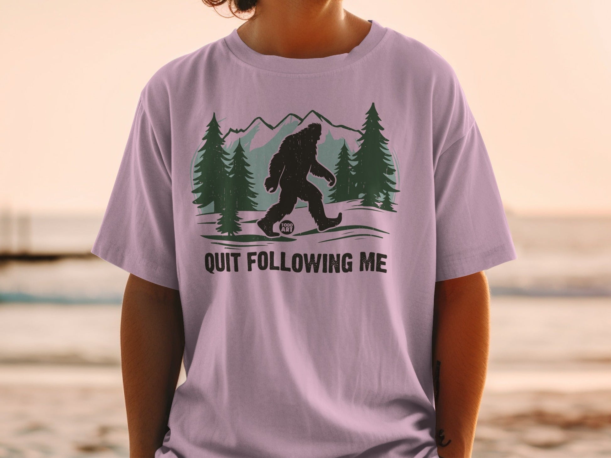 Quit Following Me Sasquatch Graphic T-Shirt