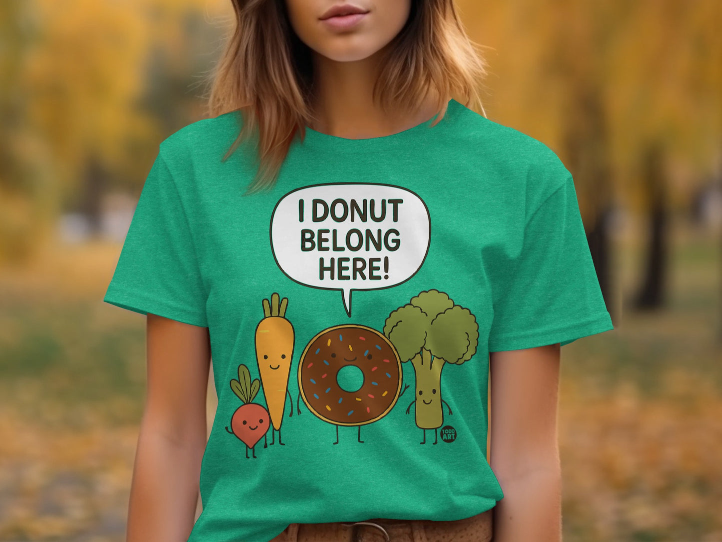 I Donut Belong Here Funny Veggie Donut T-shirt