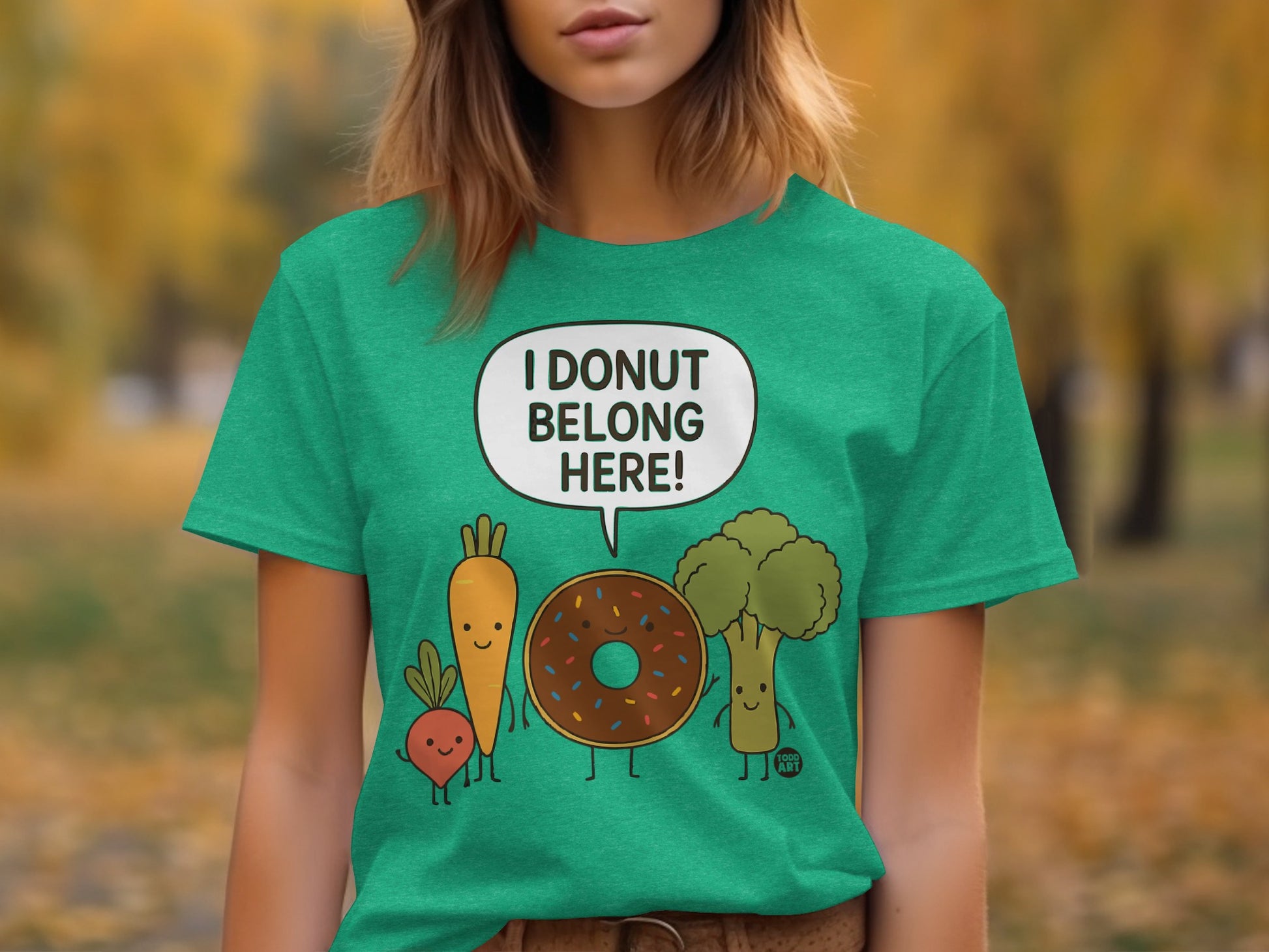 I Donut Belong Here Funny Veggie Donut T-shirt