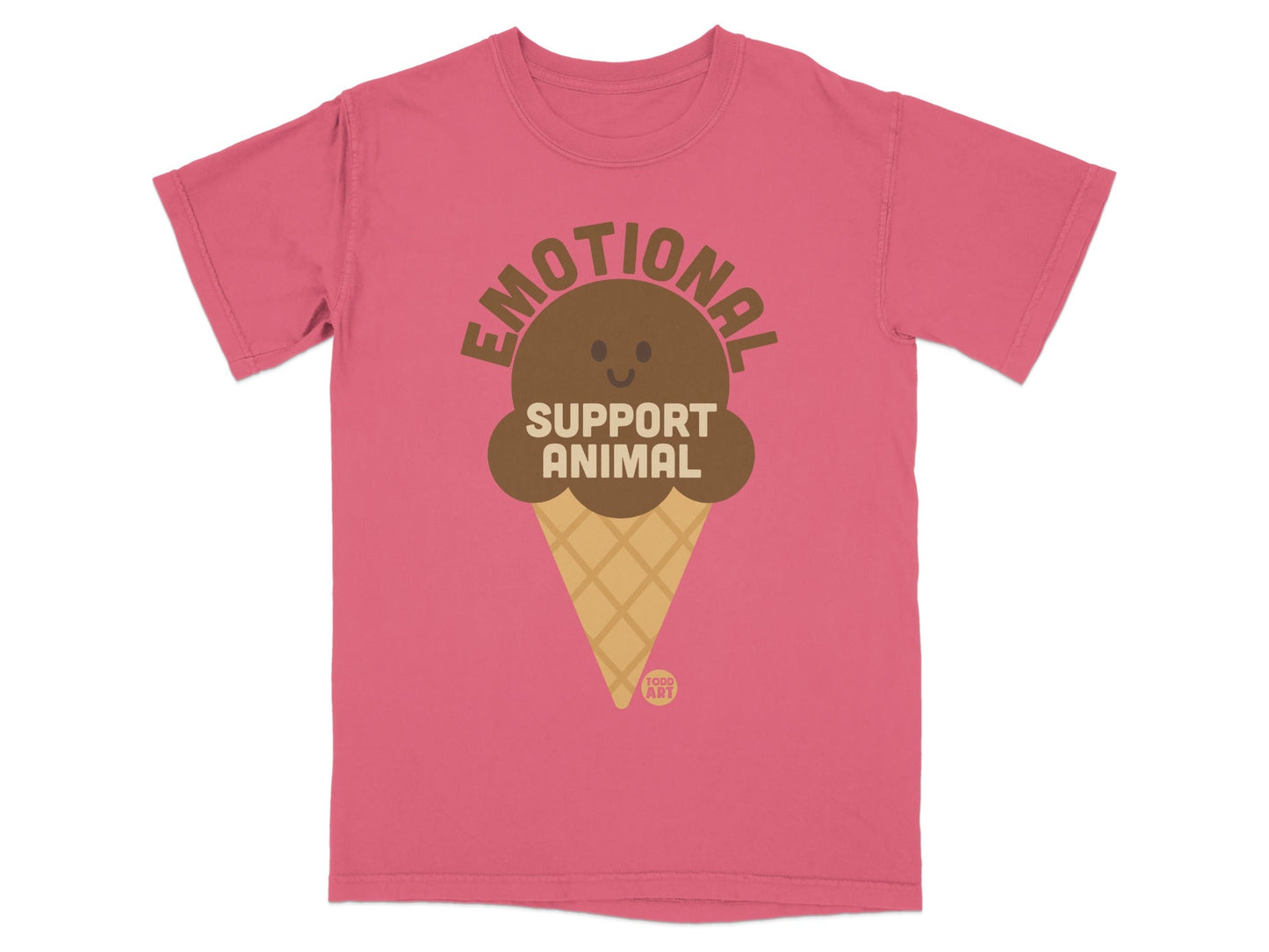 Emotional Support Animal Ice Cream Design T-Shirt