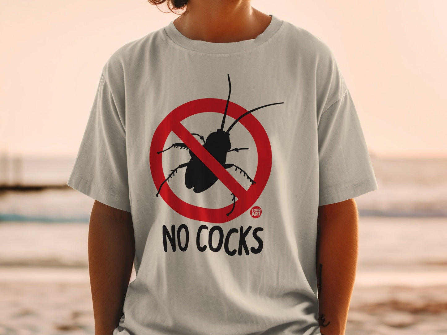 No Cocks Insect-Free Statement T-shirt Product