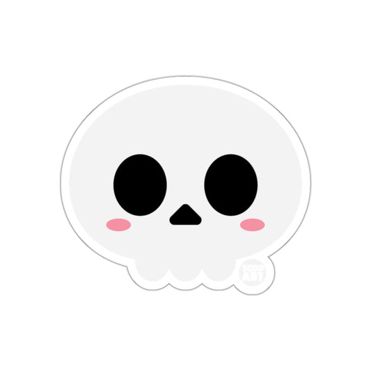 Cute Kawaii Skull with Red Cheeks Halloween Sticker