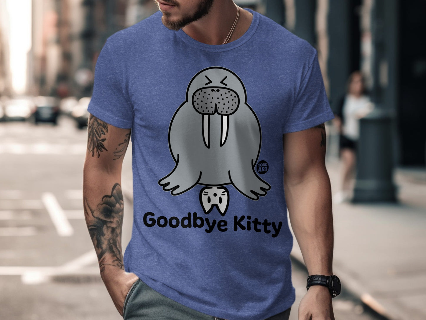 Goodbye Kitty Funny Walrus Graphic Tee Product