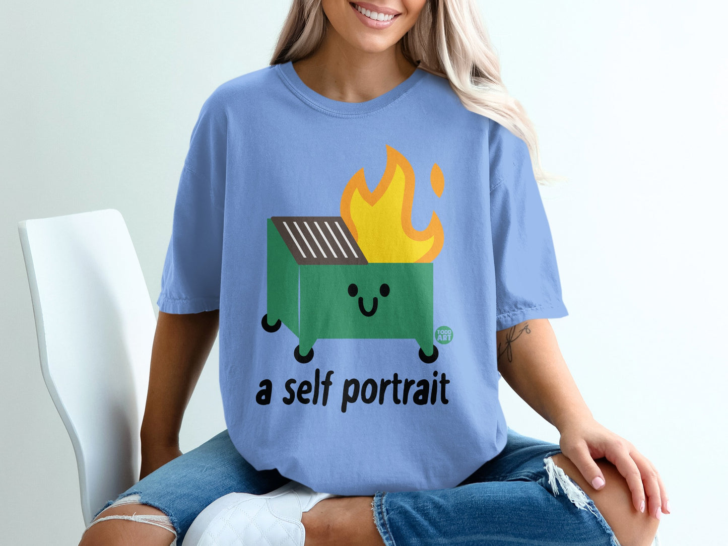 Dumpster Fire Smiling Face A Self Portrait product type
