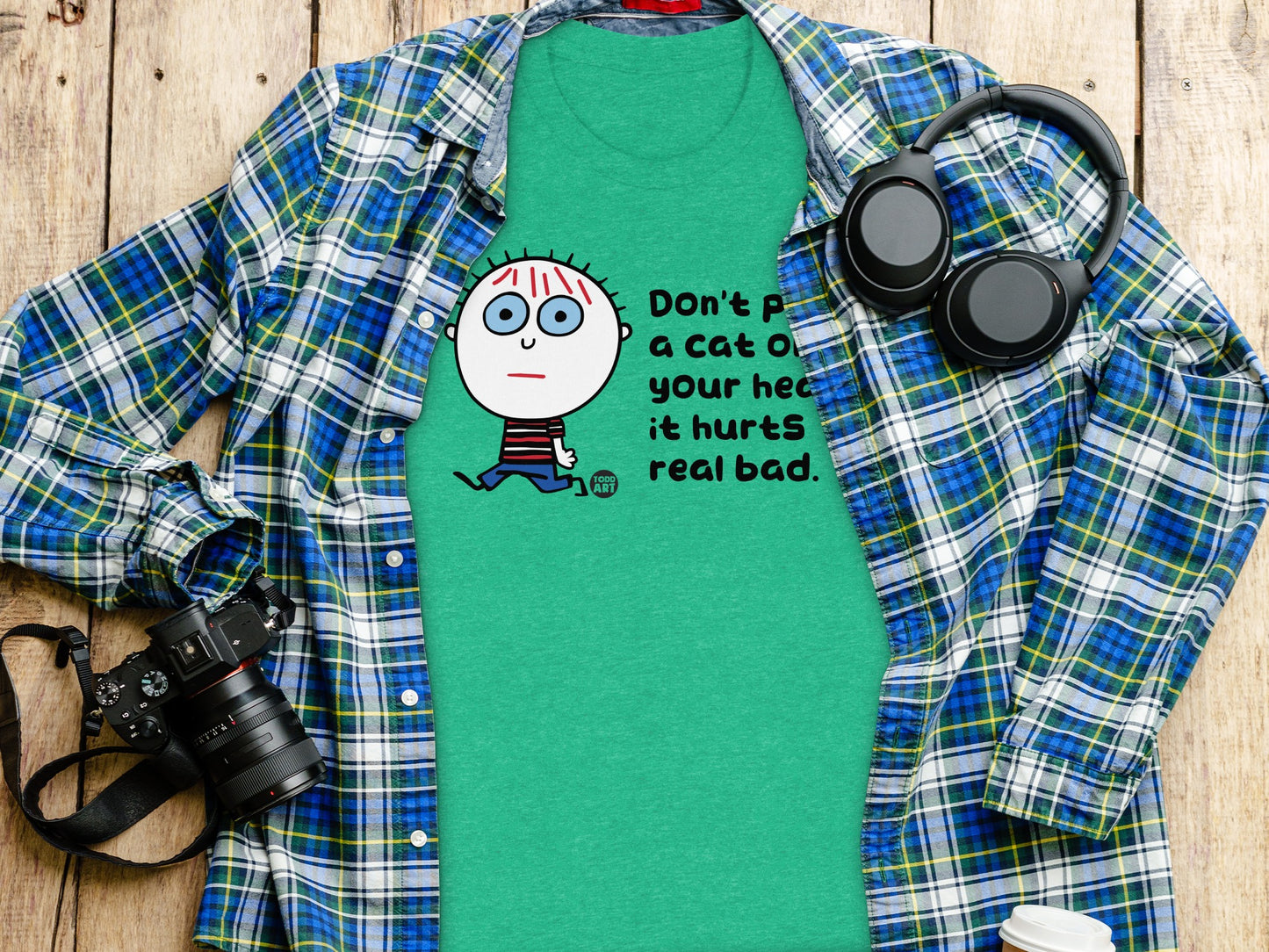 Don't Put a Cat on Your Head T-Shirt Product