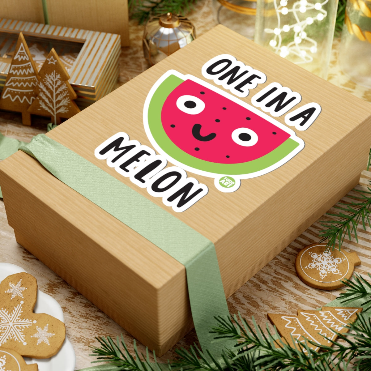 Melon FaceTodd Art Sticker
