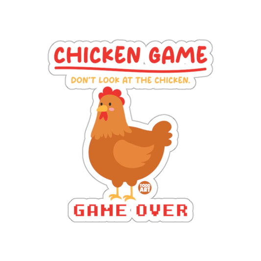Funny Chicken Game Over Sticker with Hilarious Art