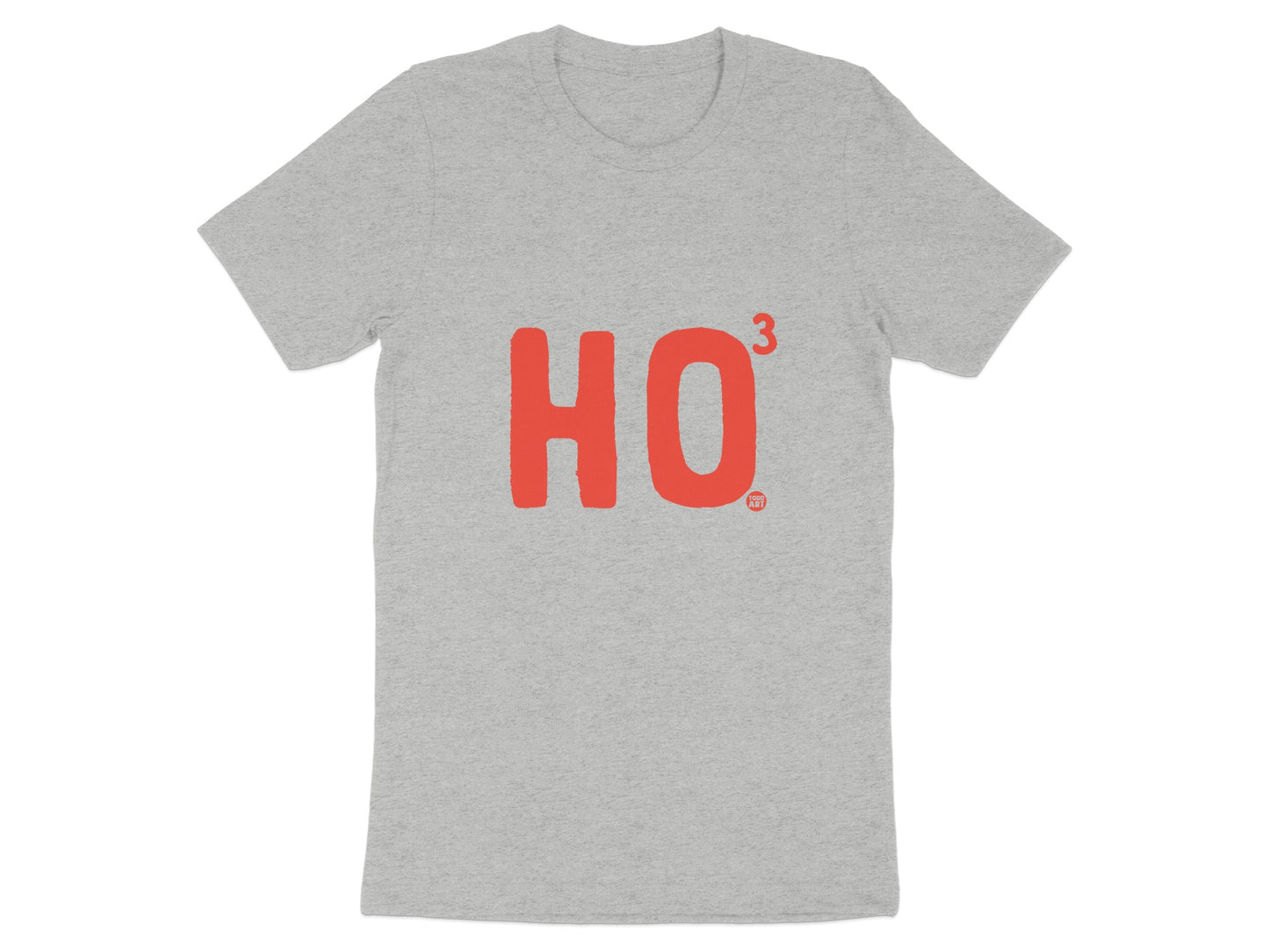 Festive HO³ Graphic Grey Tee-shirt for Casual Wear