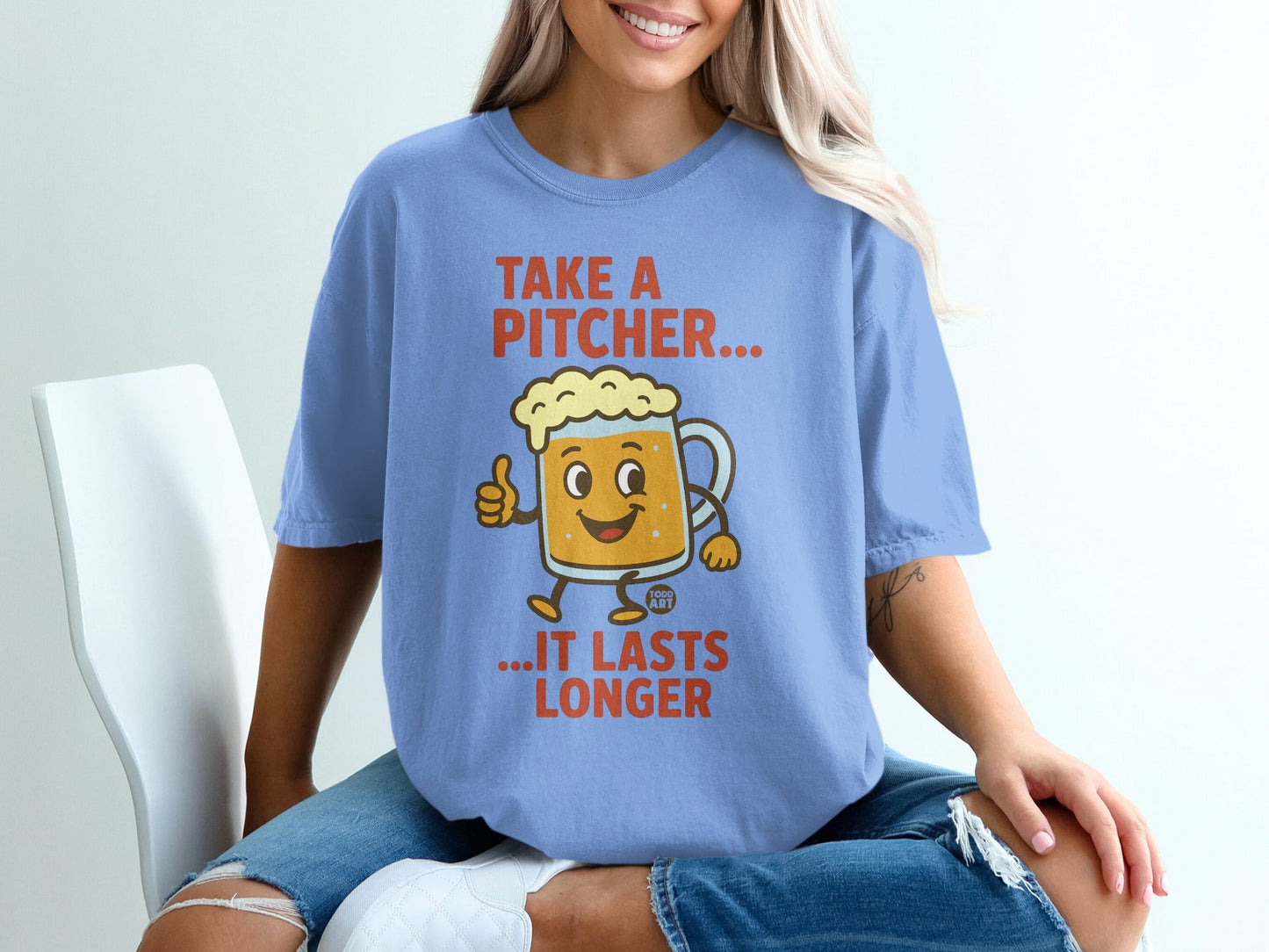 Take A Pitcher It Lasts Longer Funny Shirt