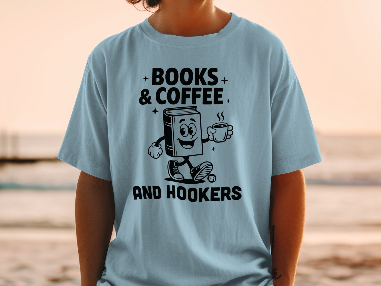 BOOKS & COFFEE AND HOOKERS Graphic Tee