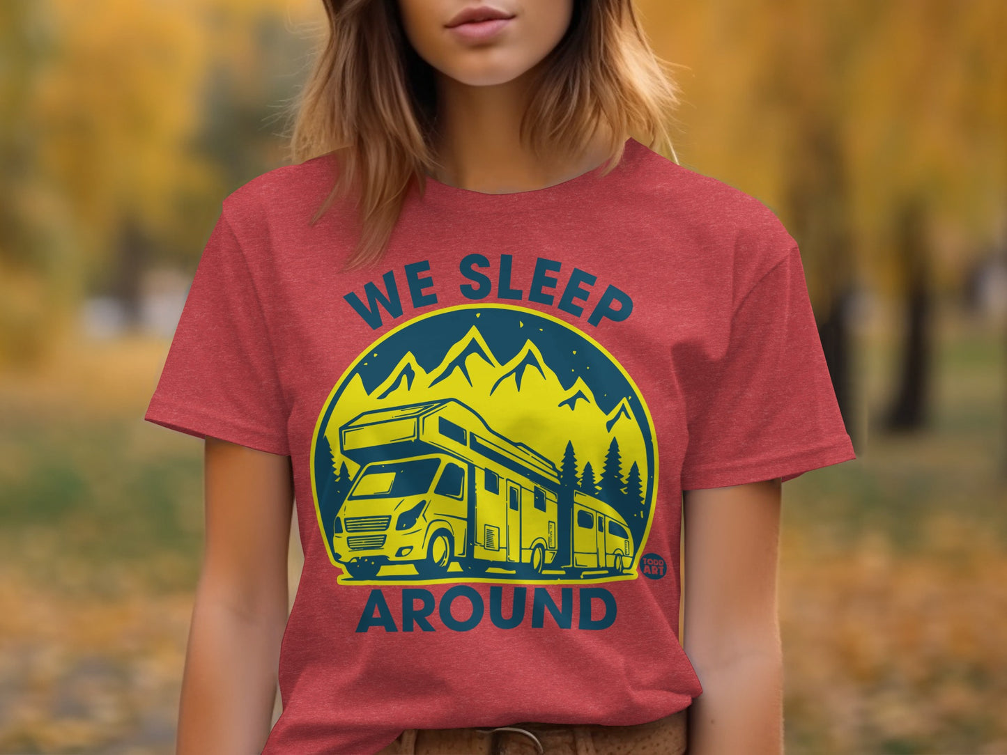 We Sleep Around RV Camper Adventure Graphic Tee