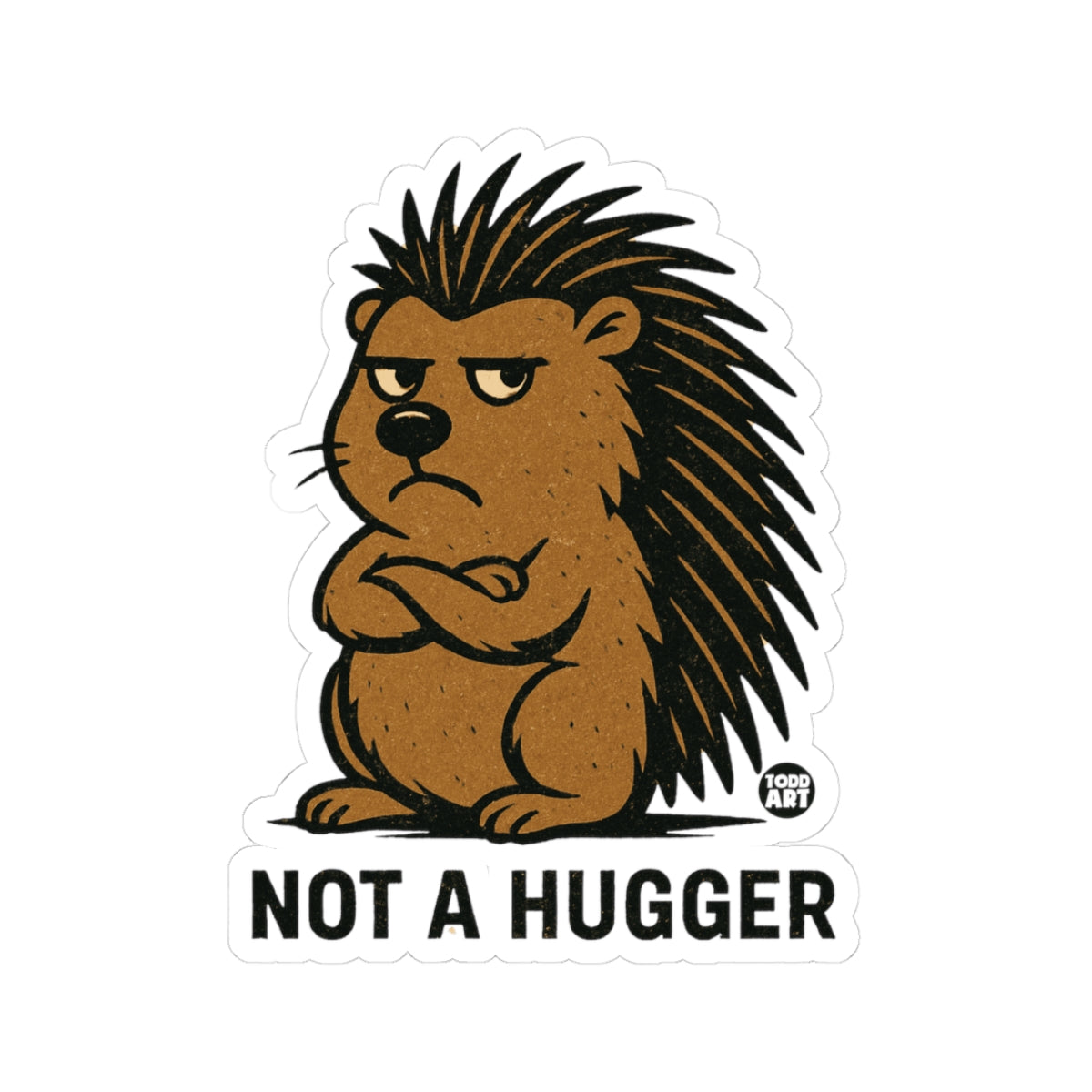 Grumpy LionTodd Art Sticker