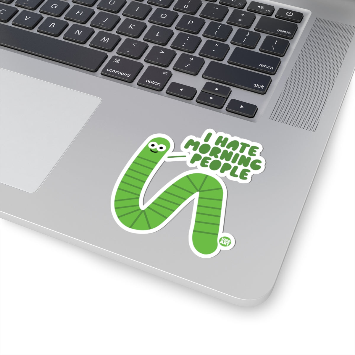 Grumpy WormTodd Art Sticker
