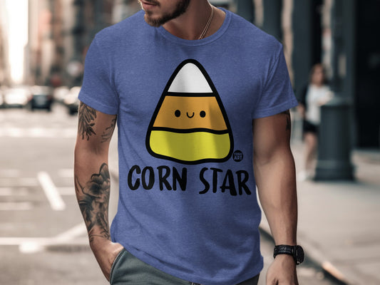 Corn Star Cute Cartoon Candy Design T-Shirt