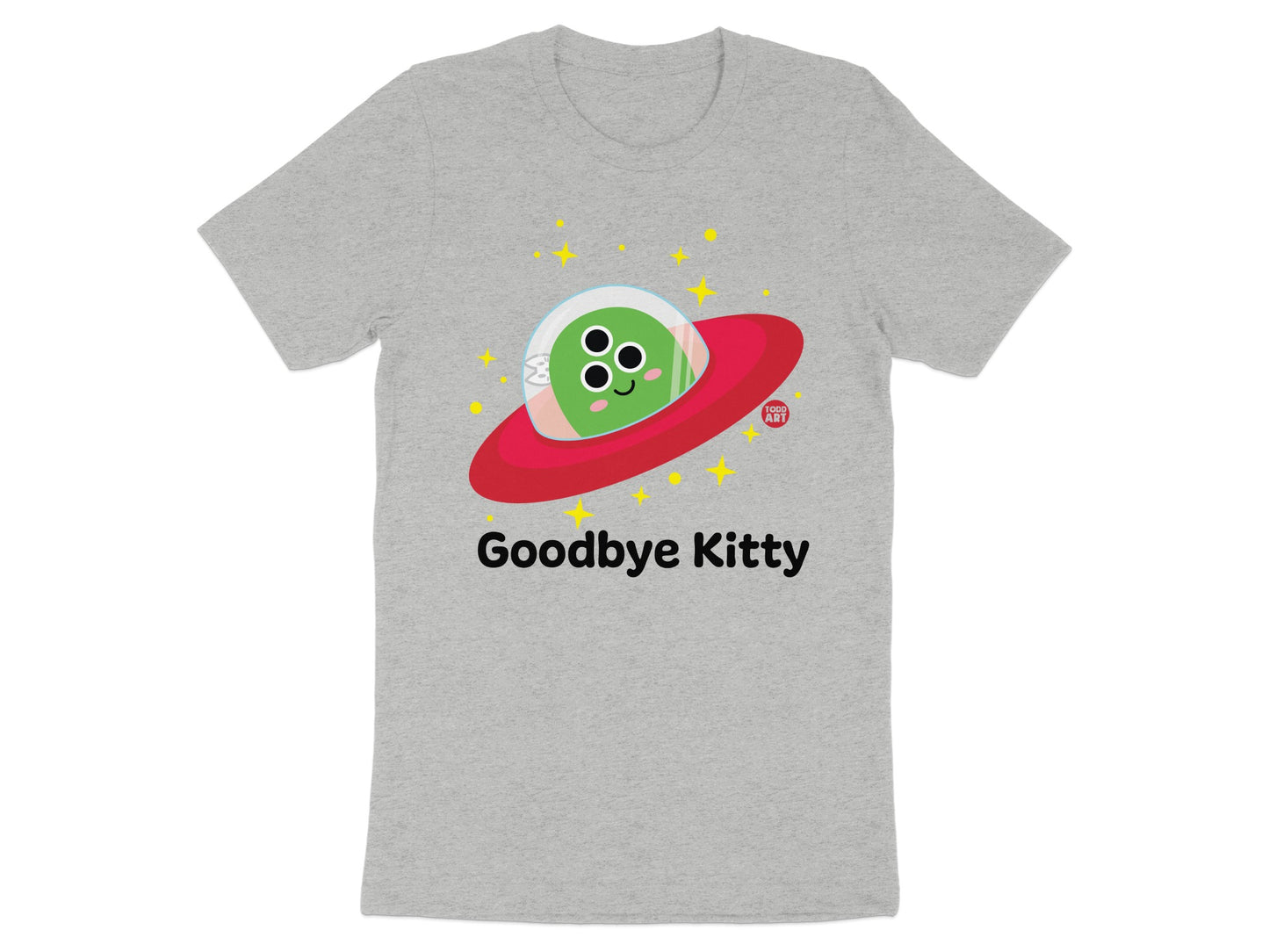 Goodbye Kitty Alien Spaceship Graphic T-shirt