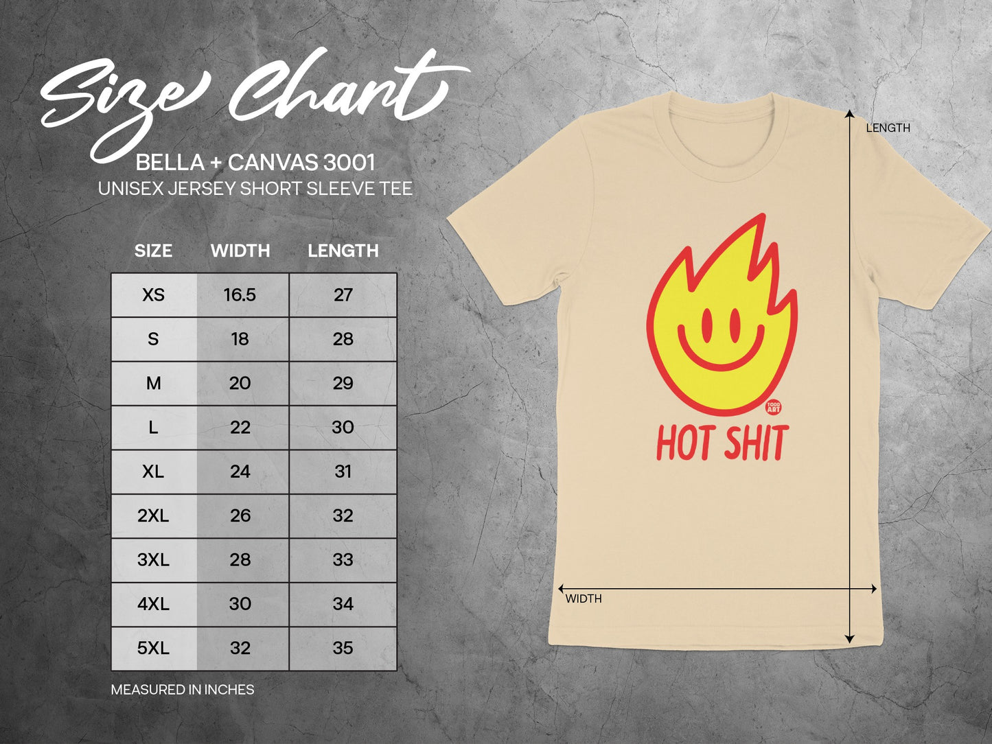 Hot Shit Smiley Face Short Sleeve Tee
