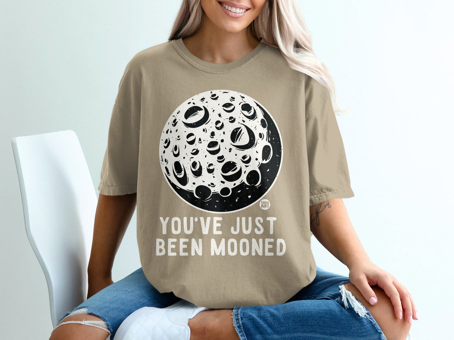 You've Just Been Mooned Graphic Printed T-shirt