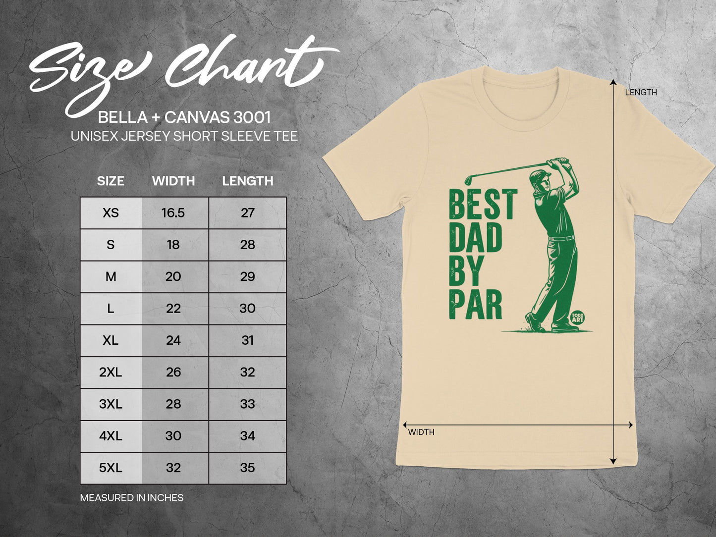 Best Dad By Par Golf Graphic Unisex Tee Shirt