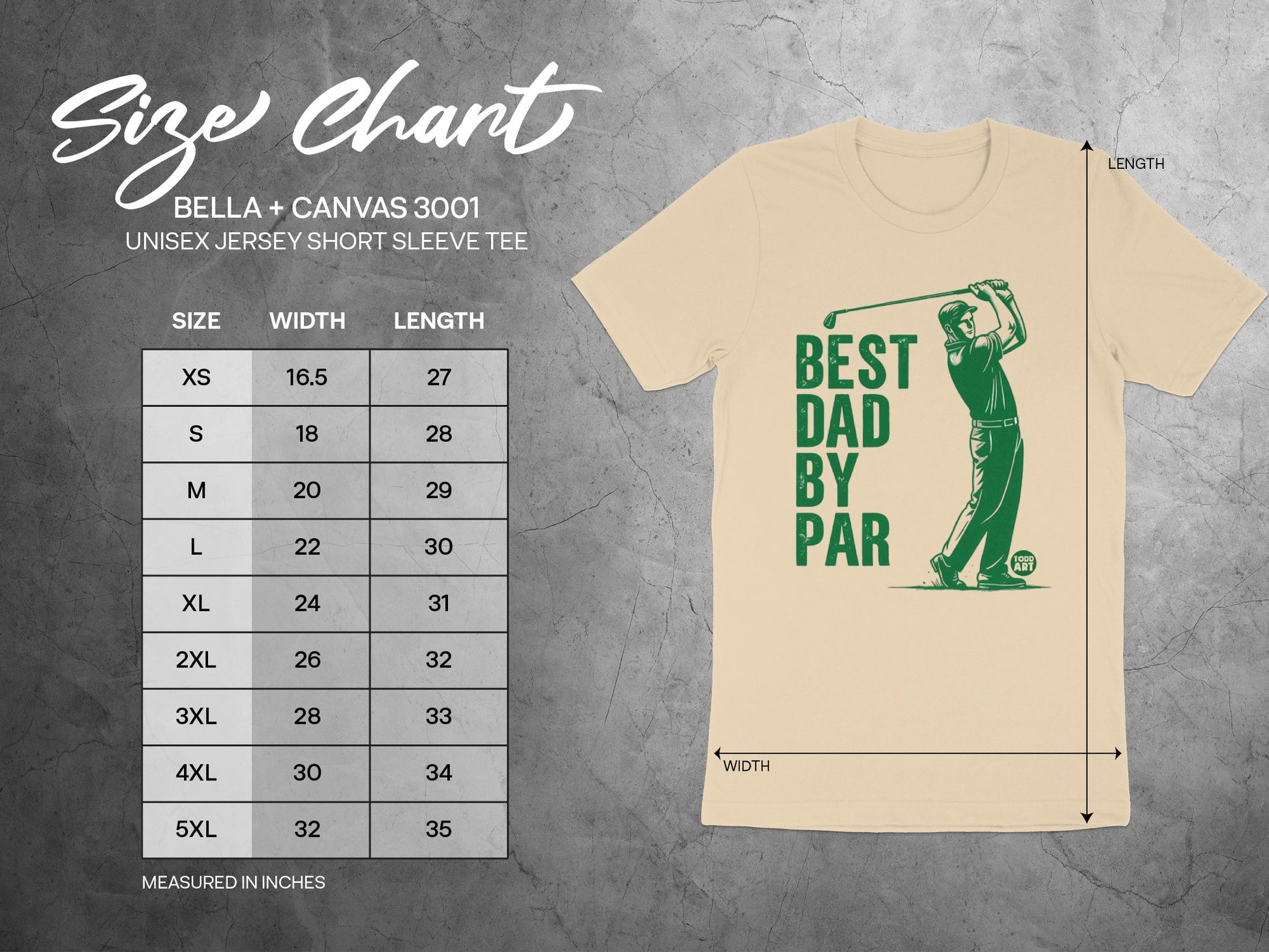 Best Dad By Par Golf Graphic Unisex Tee Shirt