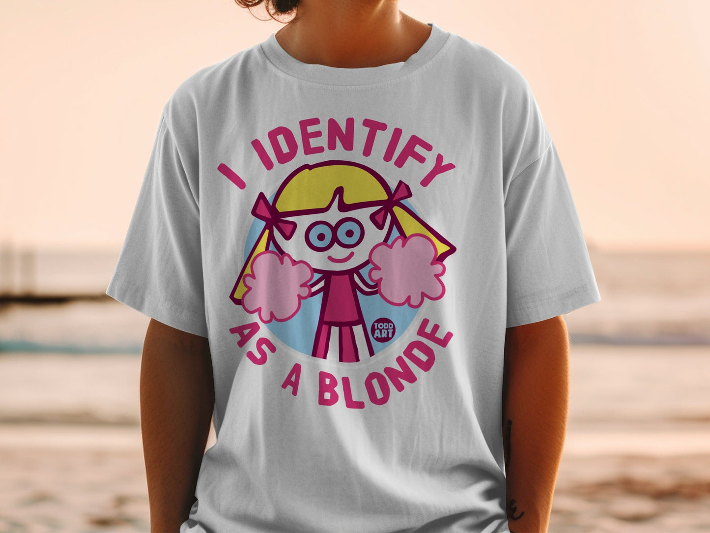I Identify As A Blonde Graphic T-Shirt Unisex Tee