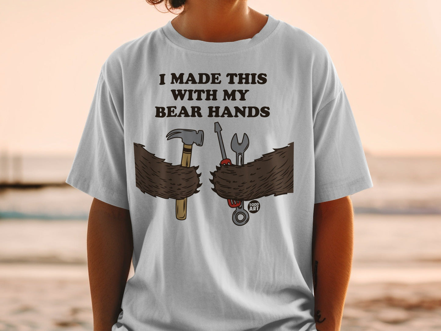 I Made This with My Bear Hands Funny Graphic T-Shirt