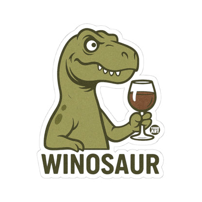 Dinosaur Enjoying WineTodd Art Sticker