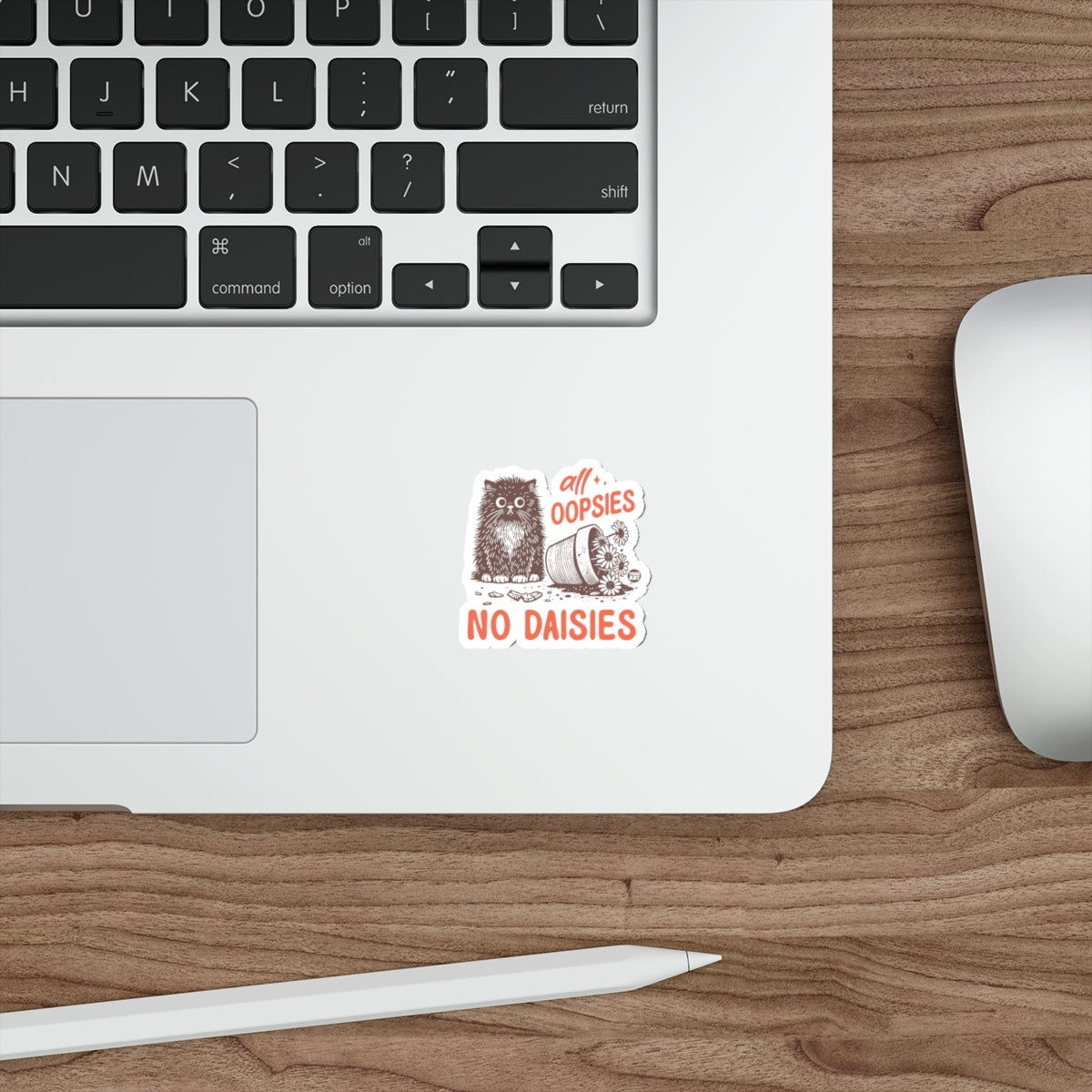 All Oopsies No Daisies Cat With Flowers Illustration sticker