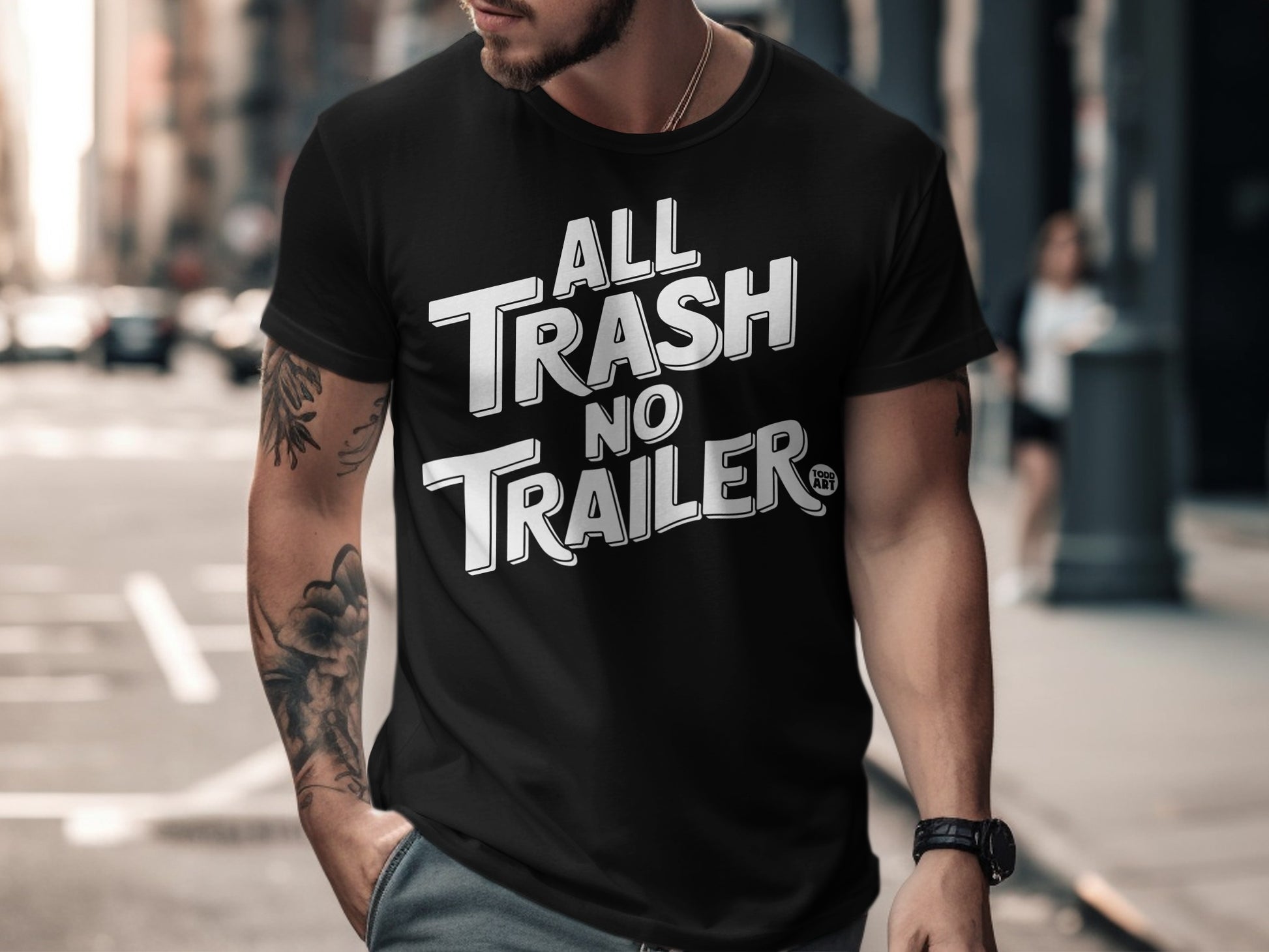 All Trash No Trailer Graphic T-Shirt Product