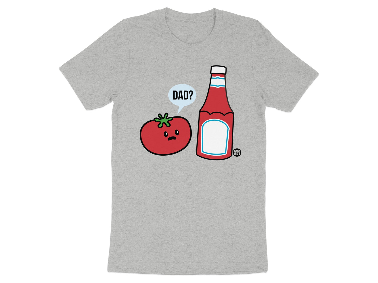 Funny Tomato and Ketchup Bottle Dad Joke Shirt