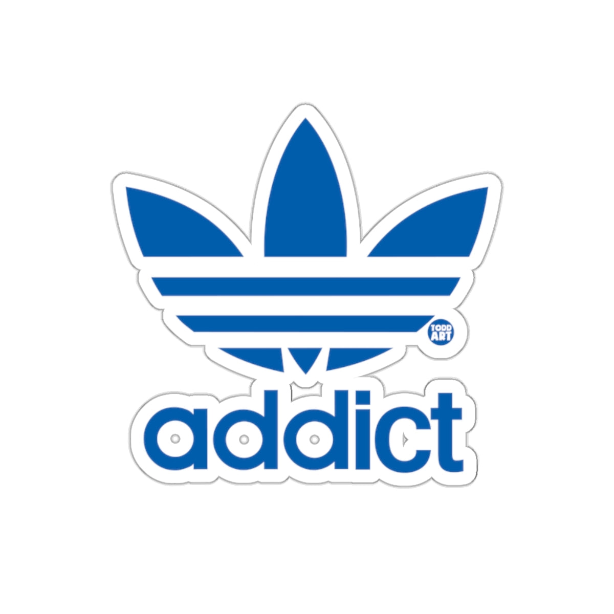 Blue Addict Logo Graphic Illustration Trendy Design sticker