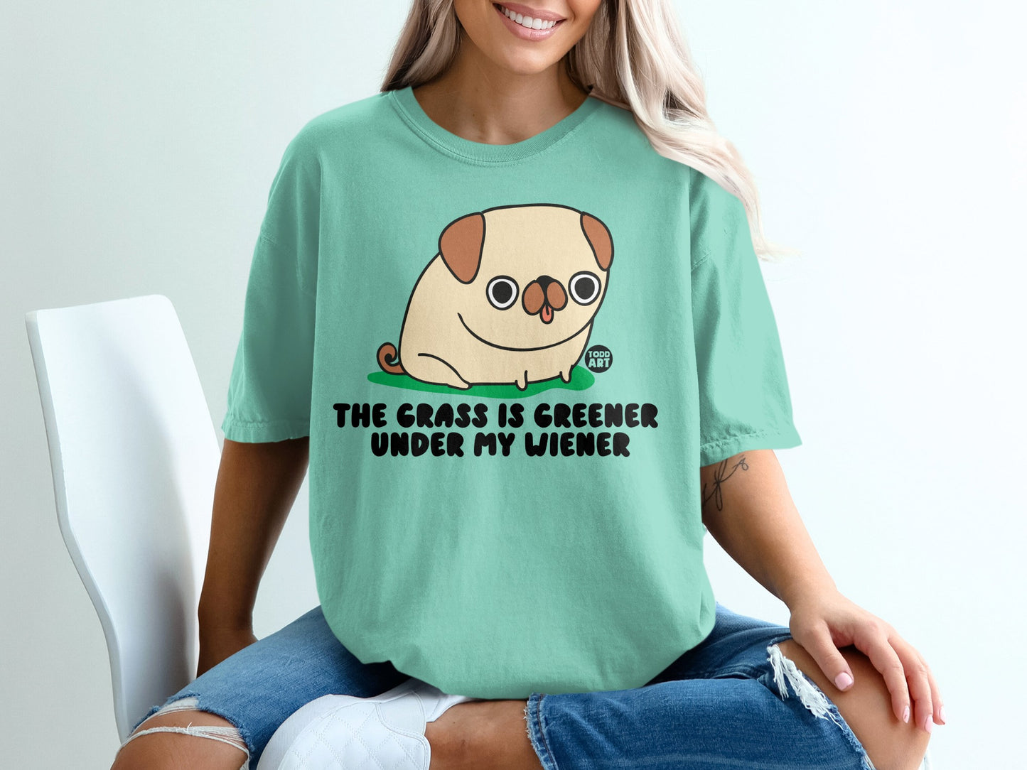 The Grass Is Greener Under My Wiener T-Shirt