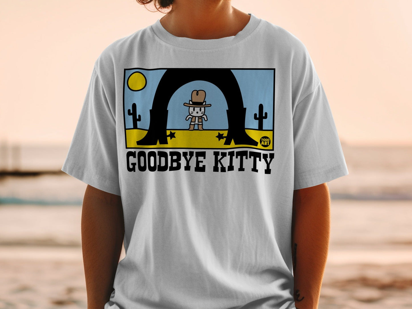 Goodbye Kitty Graphic Printed T-Shirt for Casual Wear