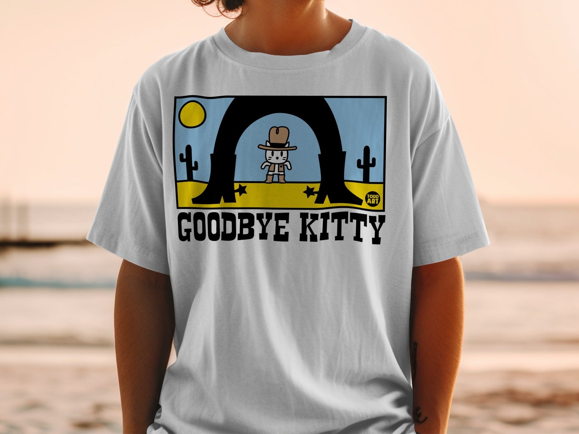 Goodbye Kitty Graphic Printed T-Shirt for Casual Wear