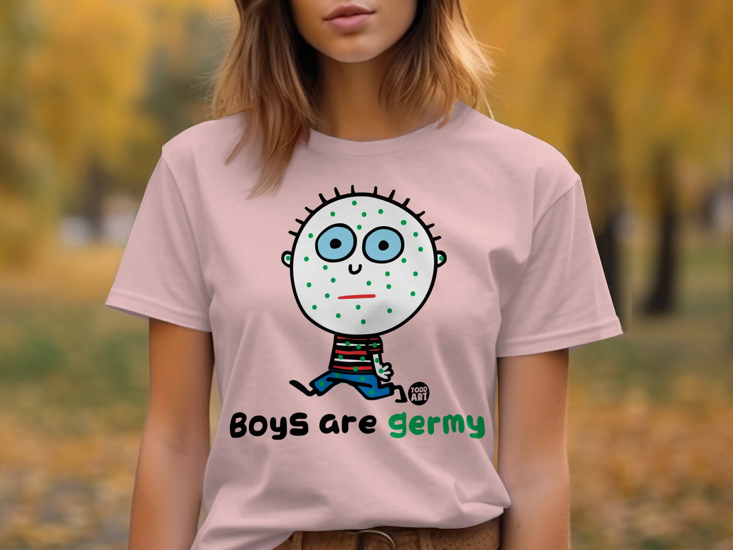 Boys Are Germy Funny T-Shirt for Casual Wear