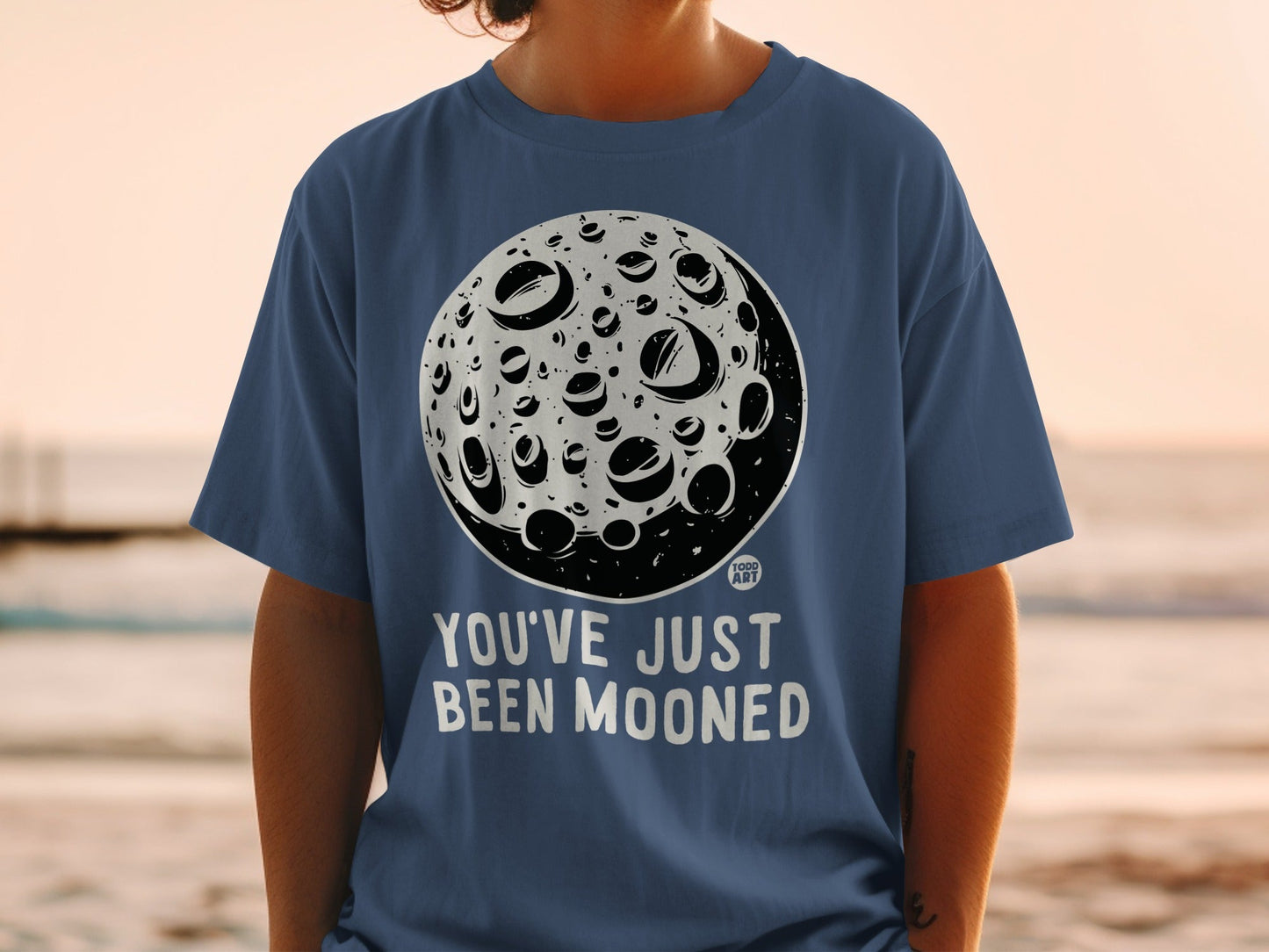 You've Just Been Mooned Funny Graphic Tee Shirt