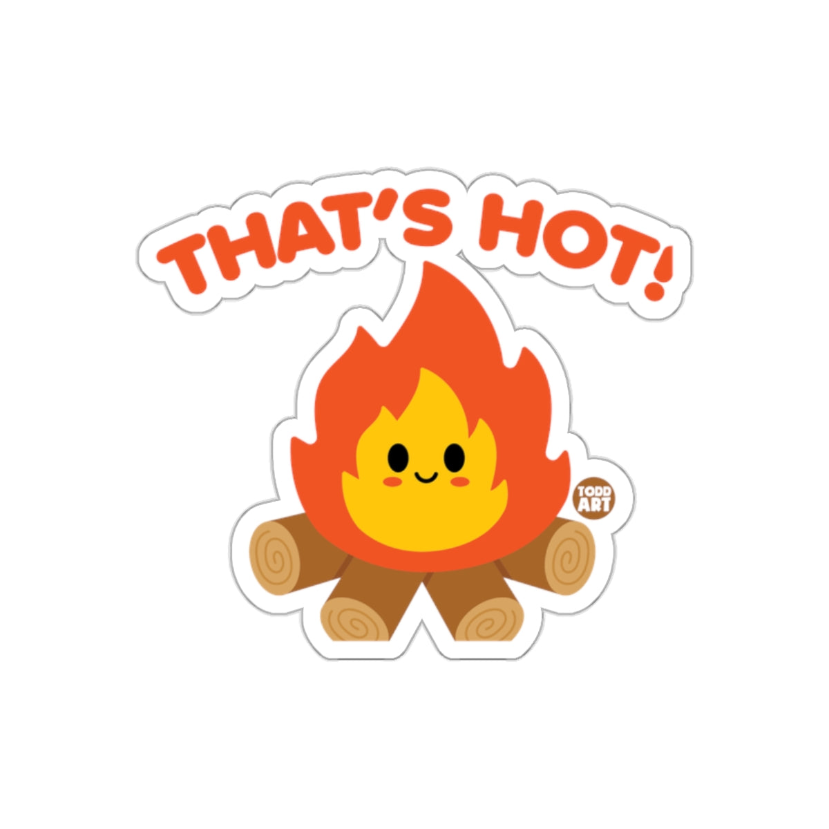 That is Hot Cute Campfire Cartoon Illustration sticker