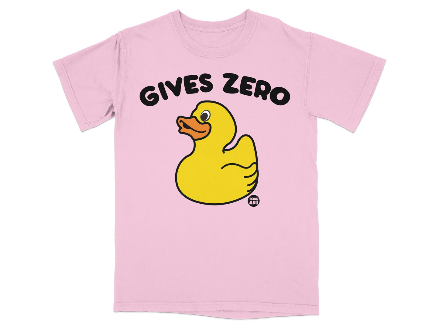 Funny Yellow Duck Design Gives Zero T-Shirt