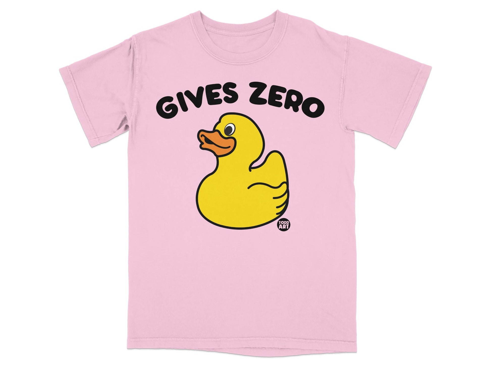Funny Yellow Duck Design Gives Zero T-Shirt
