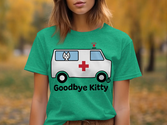 Goodbye Kitty Graphic Tee Shirt Fun Parody Design