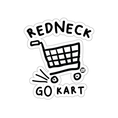 Redneck Go Kart Shopping Cart Funny Sticker Art Design