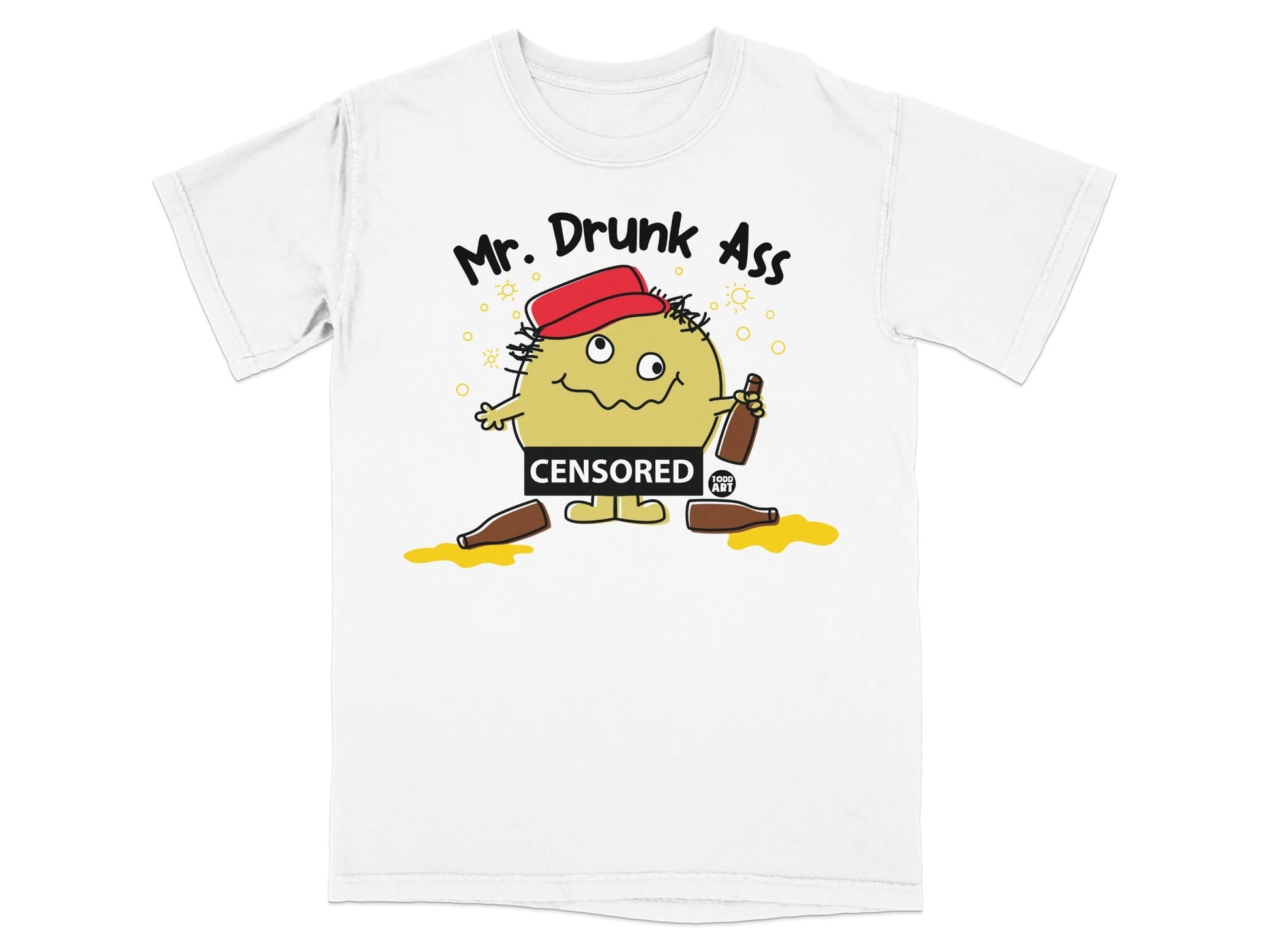 Mr. Drunk Ass Censored Humorous Graphic T-shirt