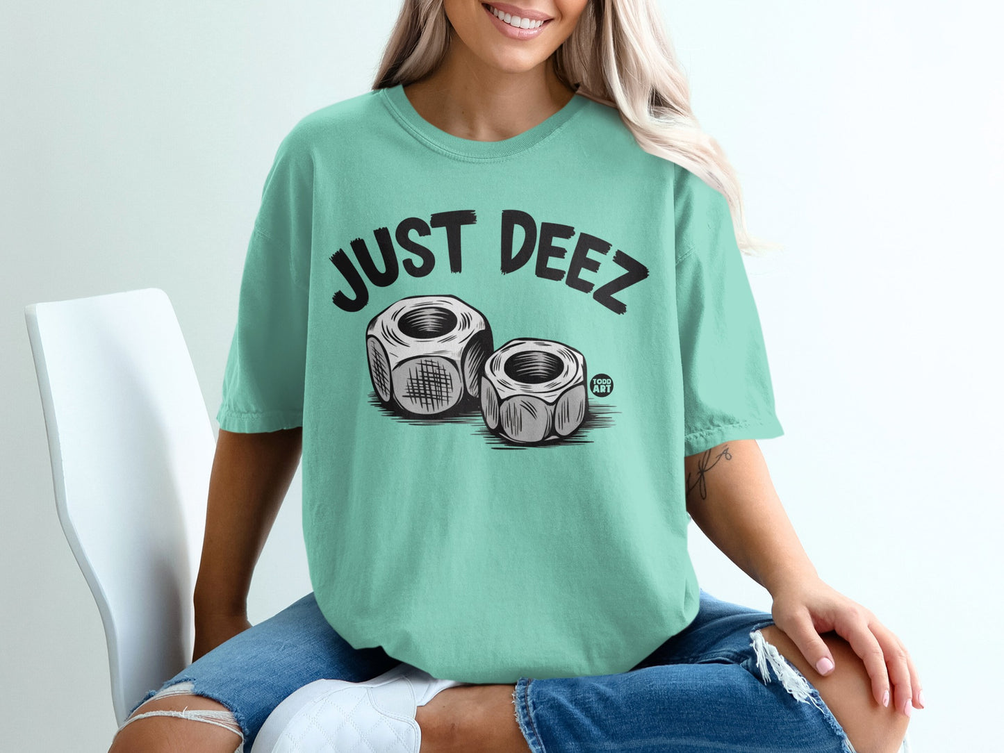 Funny Meme JUST DEEZ Nuts Illustration T-Shirt product type