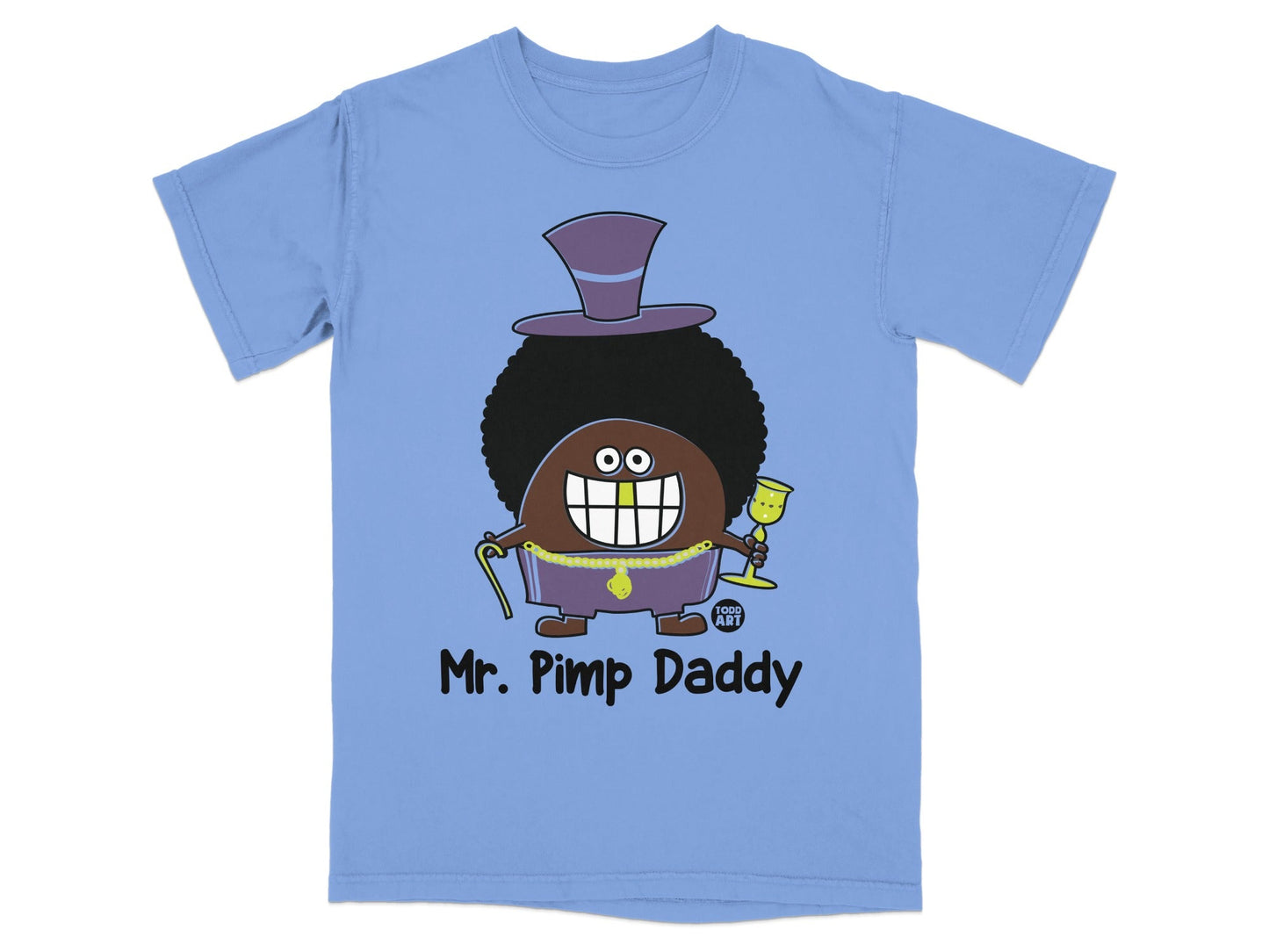 Mr. Pimp Daddy cartoon character illustration shirt