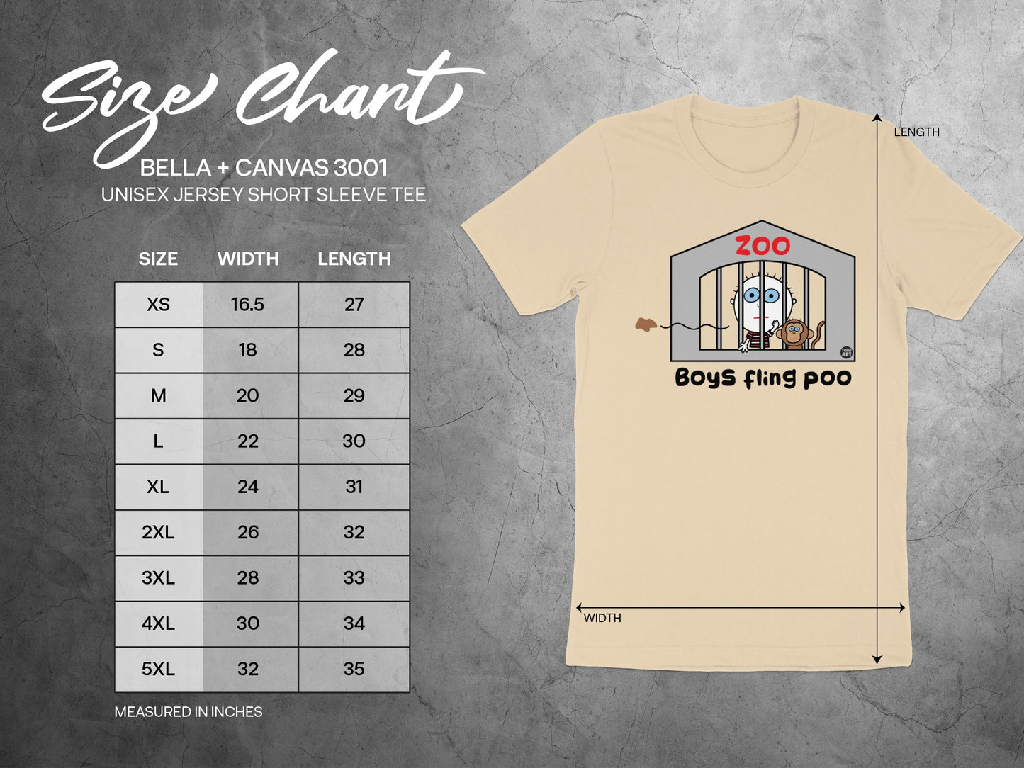 Boys Fling Poo Zoo T-Shirt Unisex Jersey Short Sleeve