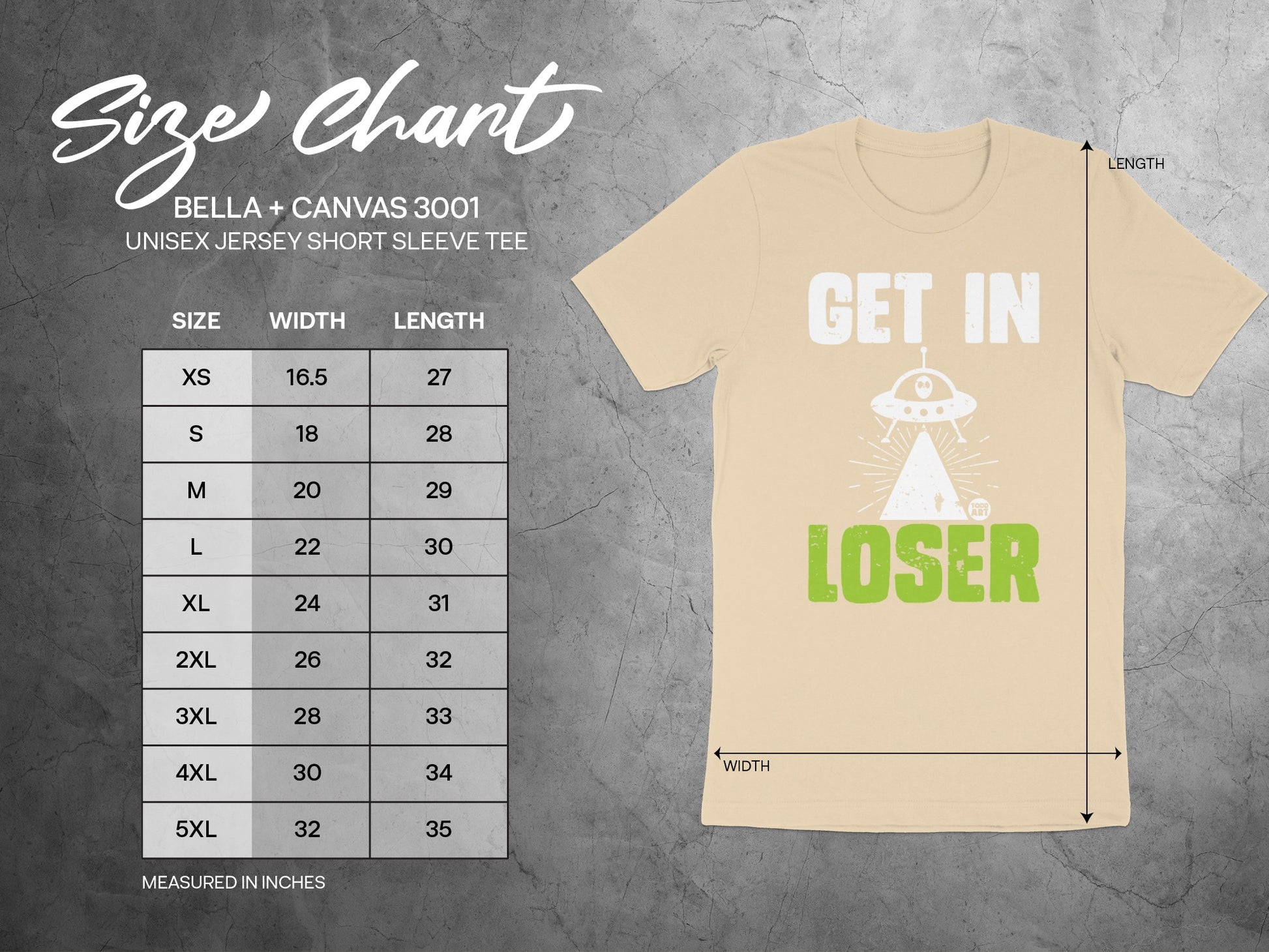 Get In Loser Alien Spaceship Graphic Tee