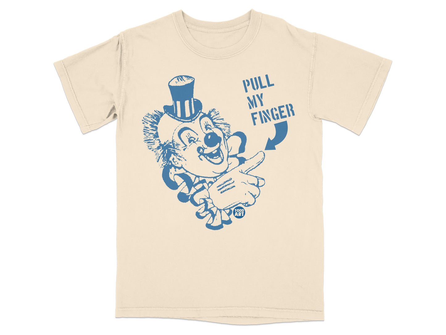 Clown Pointing Hand Pull My Finger Saying T-shirt product type