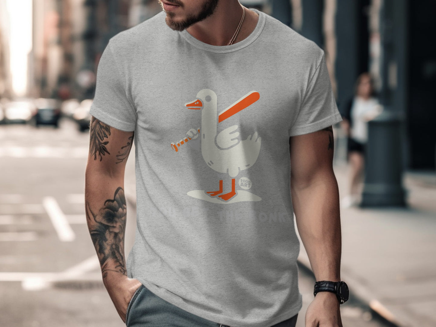 Funny Goose with Bow Tie Print Shirt Casual Product